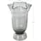 Black Glass Vase Set with Wavy Opening & Gold Speckles